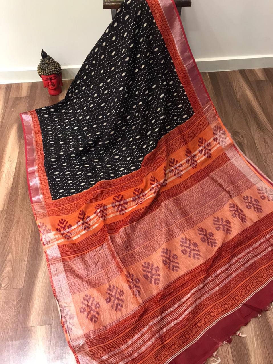 MG 111 Linen Digital Printed Daily Wear Sarees Wholesale Shop In Surat